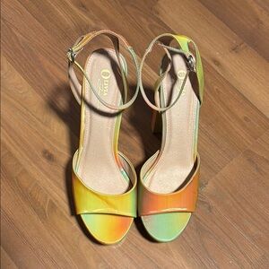 Rainbow Strappy Heels
